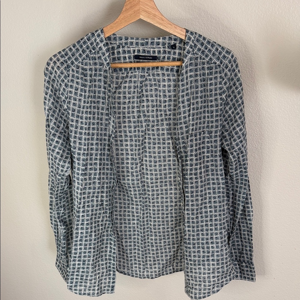 Chic Geometric Print Blouse